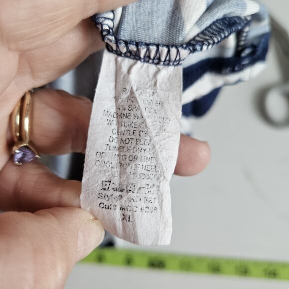 Try This XLarge French Stripe Tshirt Dress Nautical Parisian Coastal Cruisewear - Picture 6 of 8